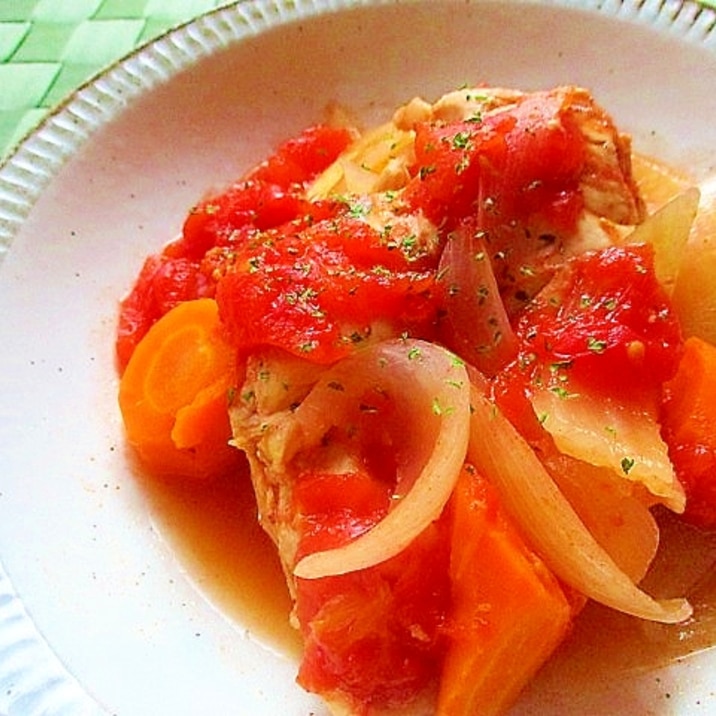 炊飯器で簡単！鶏むね肉のトマト煮